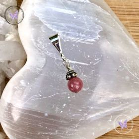 Rhodochrosite Silver Pendant